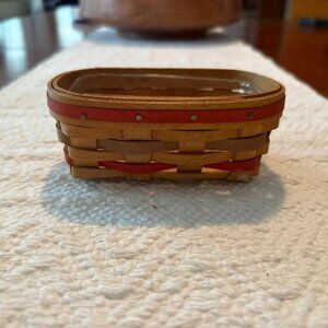 Business Card Wicker Basket, Duncan Falls, OH handmade dated